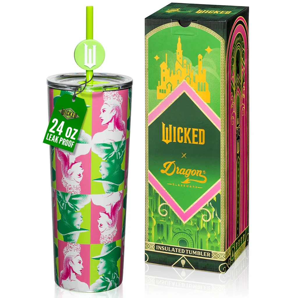 Wicked x Dragon Glassware Glinda & Elphaba Portraits Tumbler
