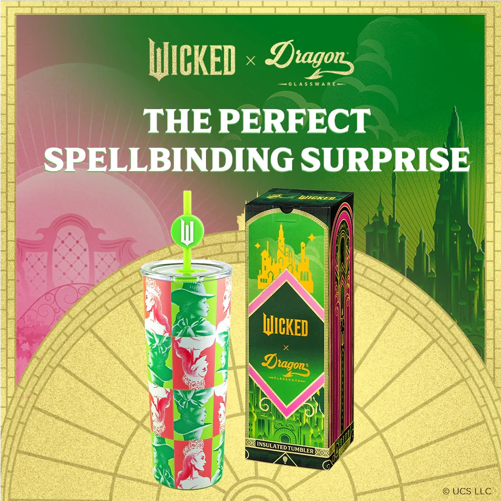 Wicked x Dragon Glassware Glinda & Elphaba Portraits Tumbler - Image 2
