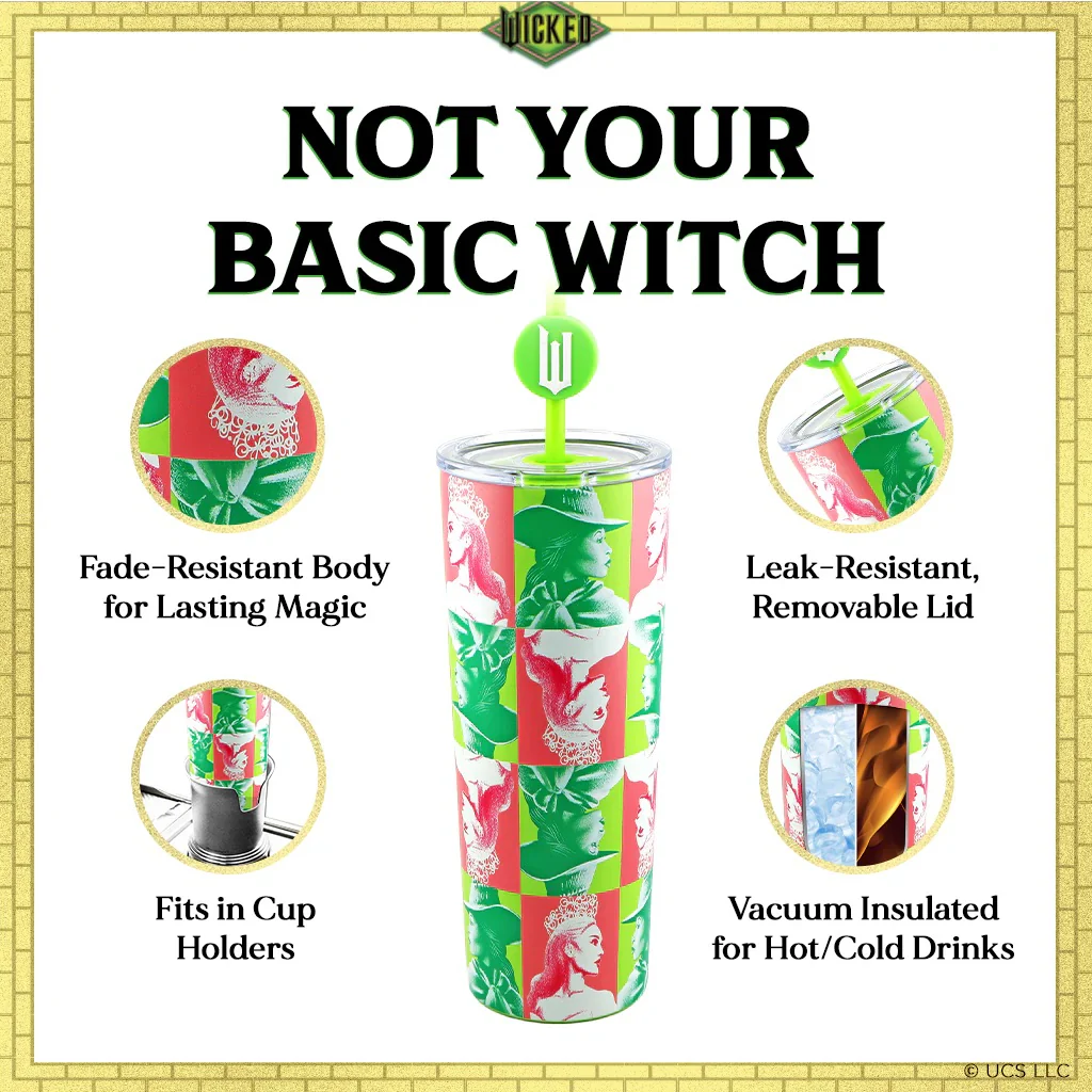 Wicked x Dragon Glassware Glinda & Elphaba Portraits Tumbler - Image 3