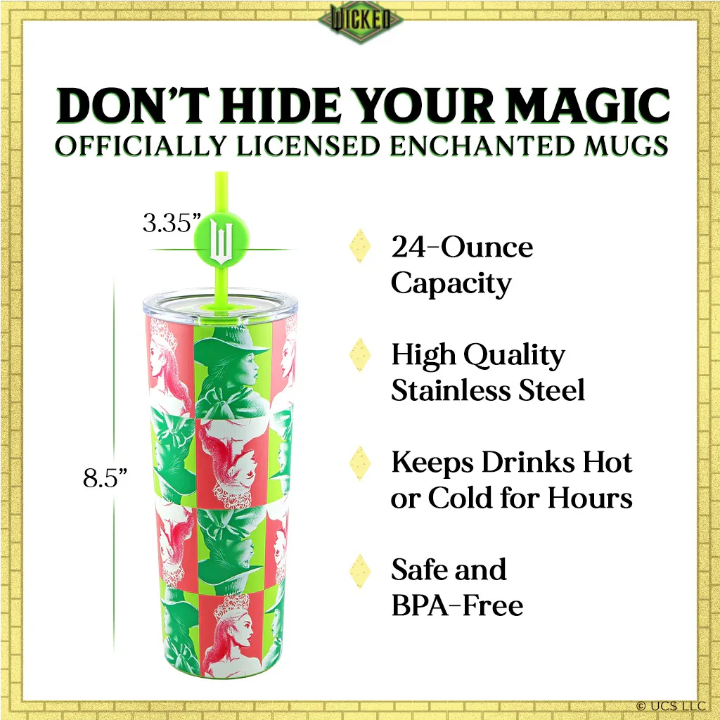 Wicked x Dragon Glassware Glinda & Elphaba Portraits Tumbler - Image 4