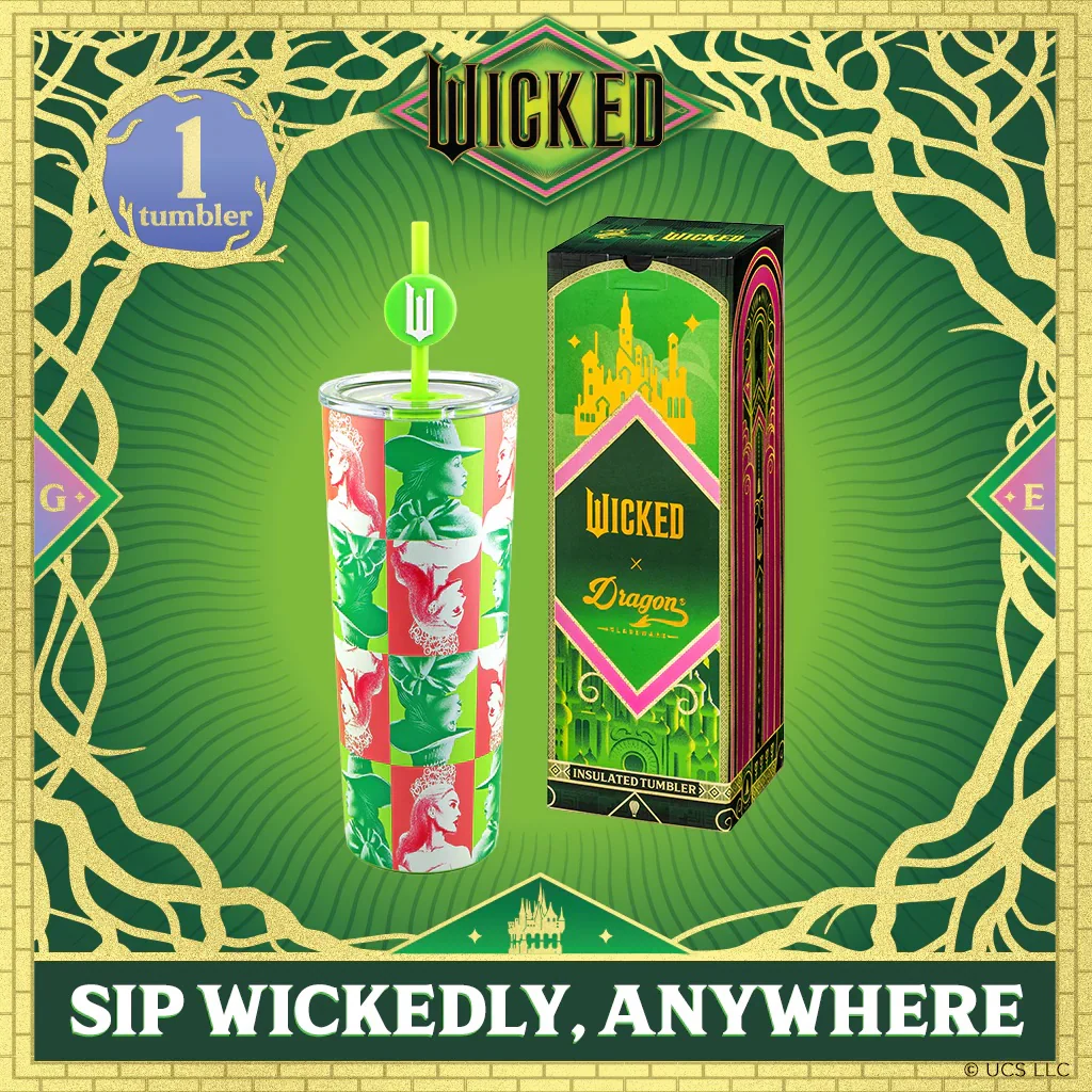Wicked x Dragon Glassware Glinda & Elphaba Portraits Tumbler - Image 5