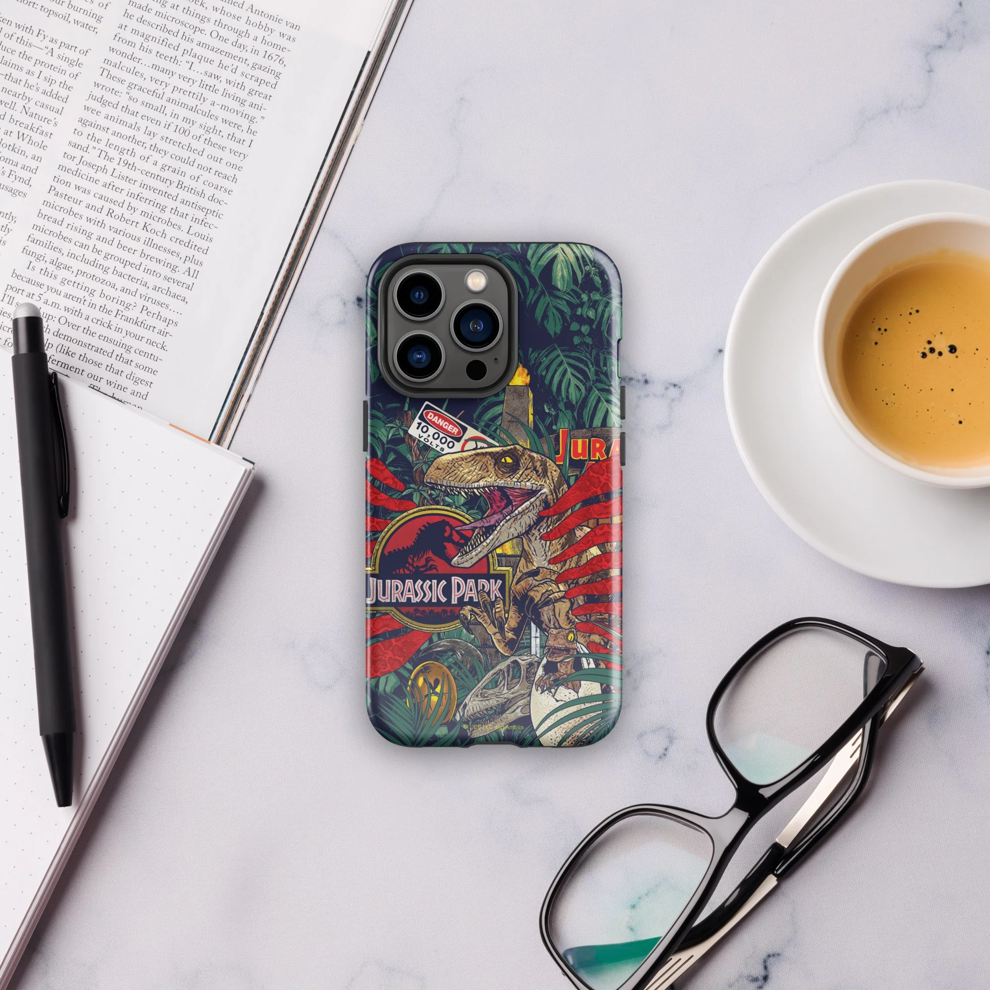 Jurassic Park Jungle Collage iPhone Tough Phone Case - Image 34