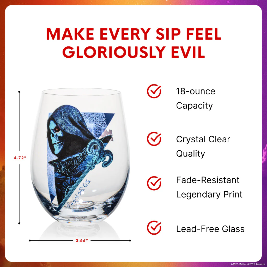 Masters of the Universe x Dragon Glassware 2026 Movie Skeletor Wine Glasses - Image 11