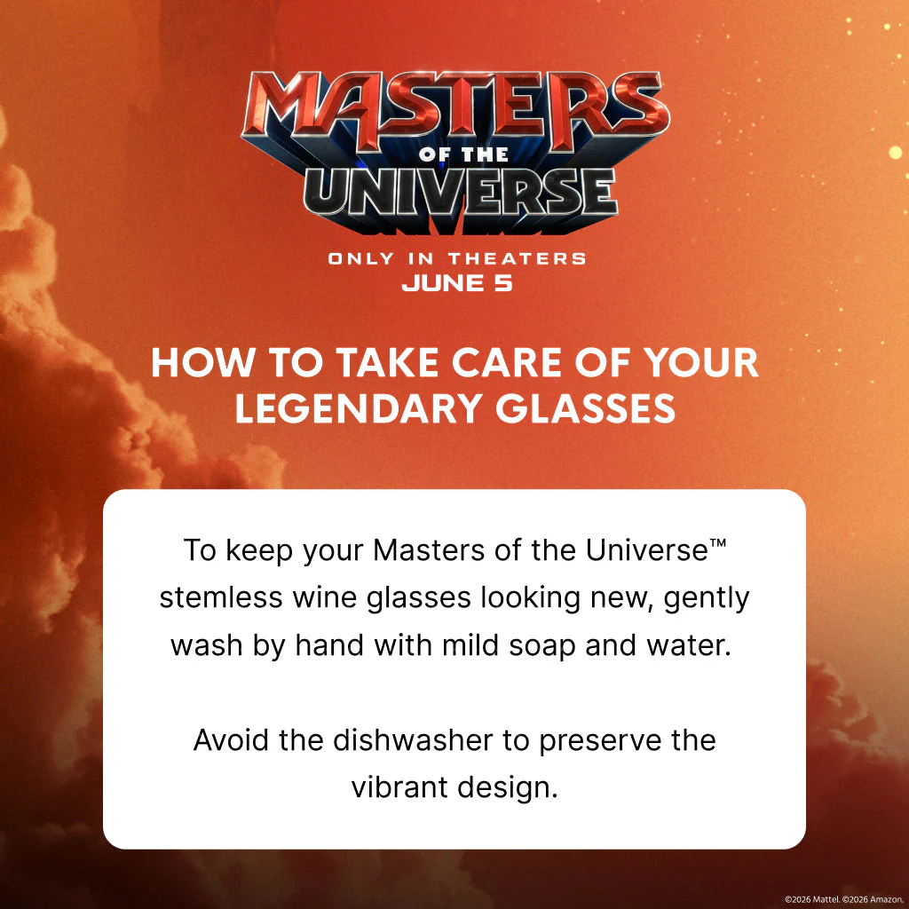 Masters of the Universe x Dragon Glassware 2026 Movie Skeletor Wine Glasses - Image 8