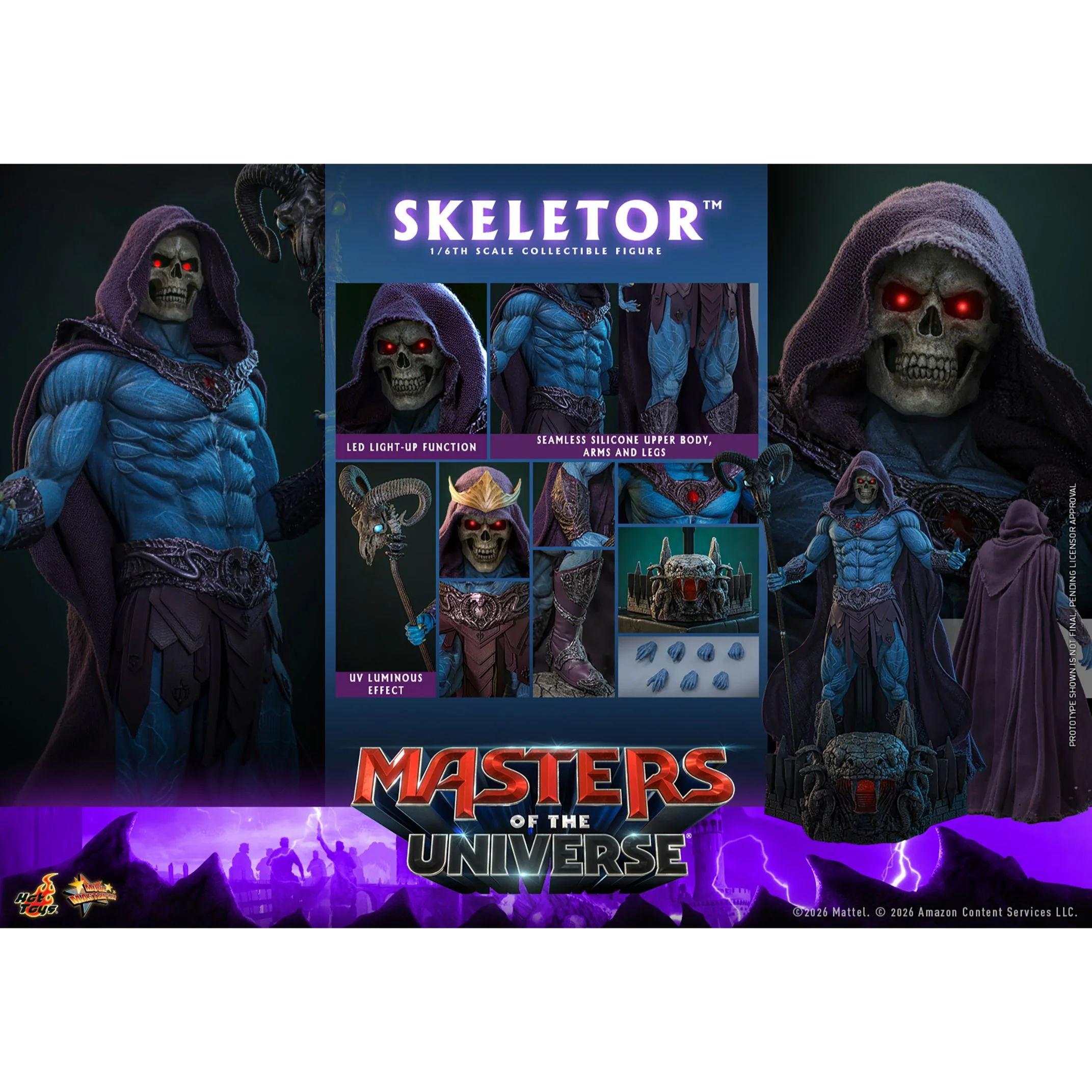 Masters of the Universe x Hot Toys Skeletor 1:6 Figure - Image 13