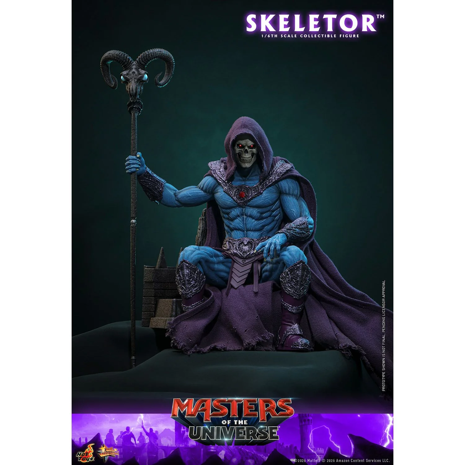Masters of the Universe x Hot Toys Skeletor 1:6 Figure - Image 3