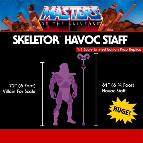 Masters of the Universe Skeletor Havoc Staff Prop Replica - Image 8