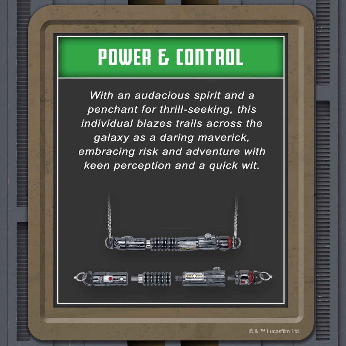 Star Wars x RockLove Lightsaber Workshop Power and Control Necklace - Image 2