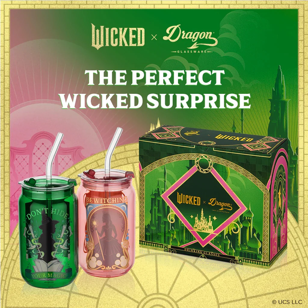 Wicked Enchanted Drinking Glasses with Lids and Straws - Image 2