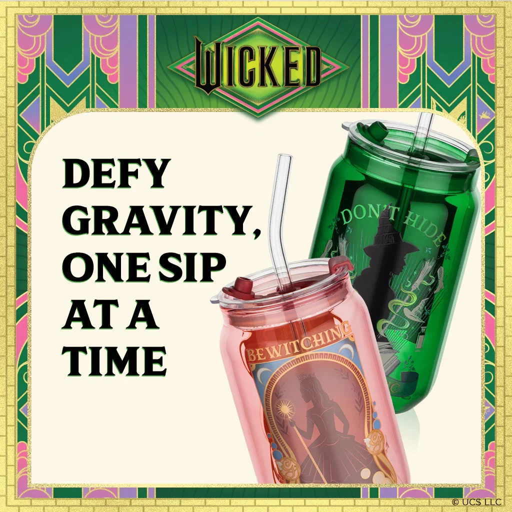 Wicked Enchanted Drinking Glasses with Lids and Straws - Image 7