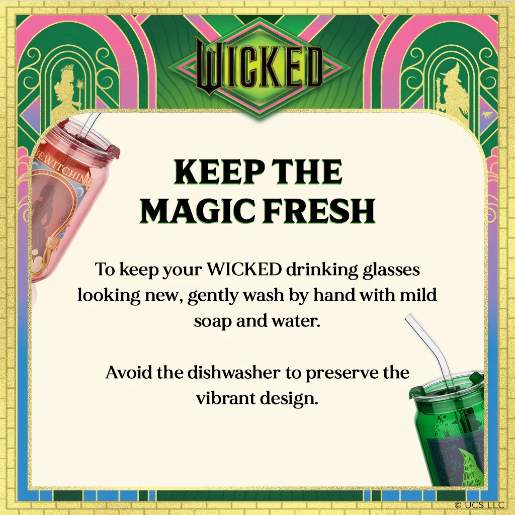 Wicked Enchanted Drinking Glasses with Lids and Straws - Image 8